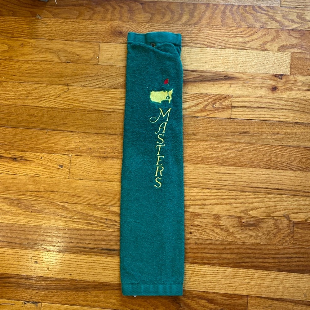 Vintage late 90s Masters golf towel